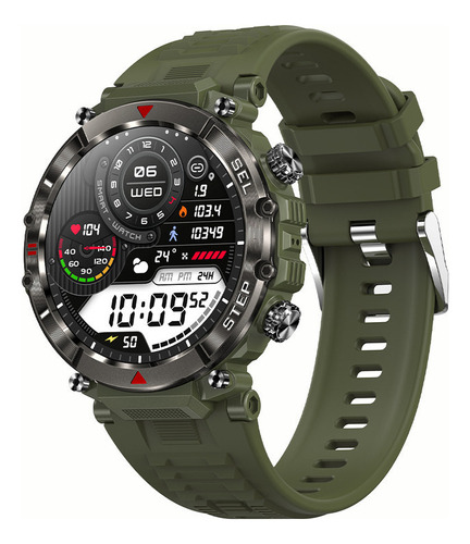 Reloj inteligente Cf11 para deportes al aire libre con Bluetooth, pulsera parlante, color verde