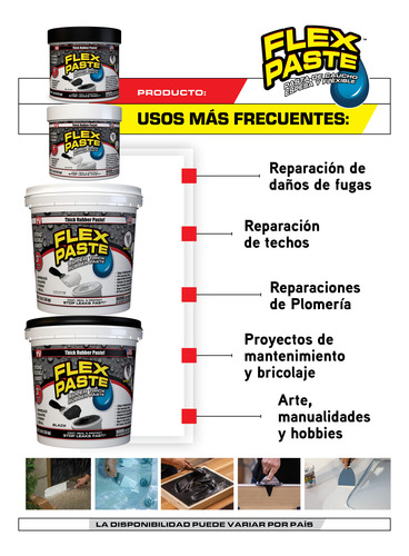 Flex Paste Blanco - Pasta De Caucho Super Espesa