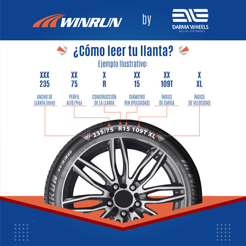 Paquete De 2 Llantas 235/70r16 106t Winrun Maxclaw A/t Auto
