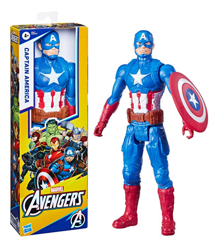 Boneco Capitão América Marvel Avengers E7877 30 Cm Hasbro