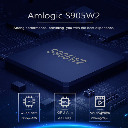 Caja De Tv T95w2 De 36 G: Wifi 4k/5 G, Decodificación Av1, C