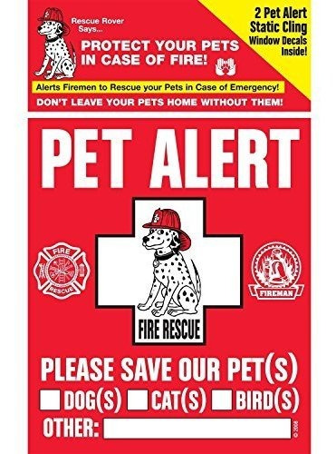 Alerta De Seguridad Para Mascotas 234 001 2-count Estática A