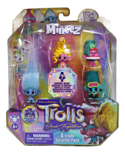 Figuras Trolls Band Together Mineez Coleccionables -original