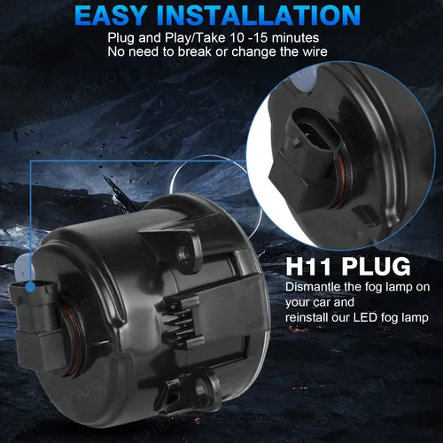 1 Par- Faros De Luz De Niebla Led De Parachoques Delantero