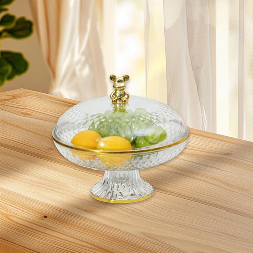 Pastel De Placa De Fruta Stand With Dome Clear Versátil
