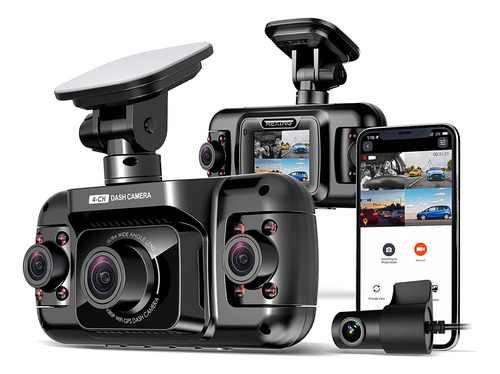 Rexingusa R4 - Dash Cam De 4 Canales Con Resolución De 10...