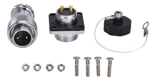 Adaptador De Metal Con Conector De Aviación De 2 Pines, Alea