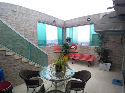 Cobertura Triplex Com 4 Dormitórios À Venda, 640 M² Por R$ 1.200.000 - Macuco - Santos/sp - Co0188