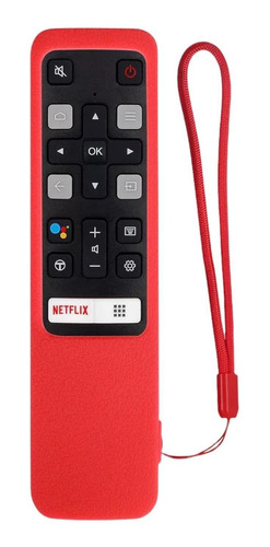 Funda De Silicon Para Control Remoto Tcl Rc802v Rojo