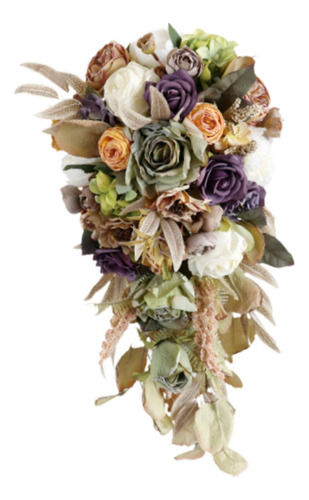 Bouquet Bouquet Novia Sosteniendo El Ramo Elegantes Flores