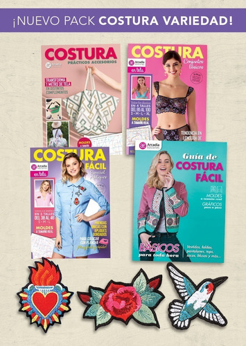 Revistas Costura + Moldes Tamaño Real +  Apliques De Regalo