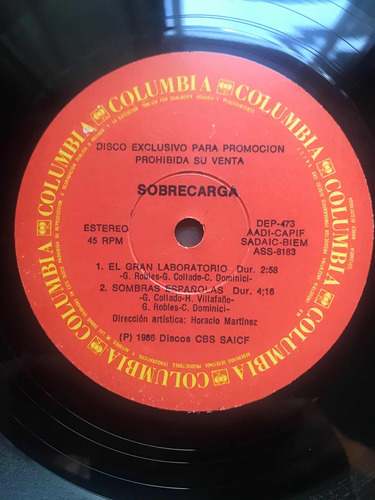 Sobrecarga Vinilo Maxi Conexión Paris Promo