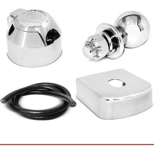 Kit Para Engate Reboque Bola Capa Tomada Cromada