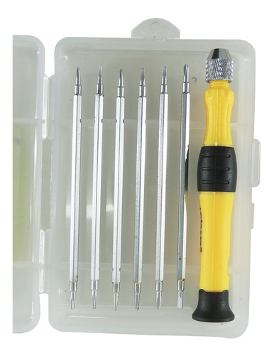 Imagem 2 de 6 de Kit Jogo 12 Chaves De Precisão Para Celulares Philips Y Tork