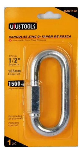 Mosqueton Bandolas Zinc + Rosca Uyustolls 1/2'' 12mm 1500 Kg