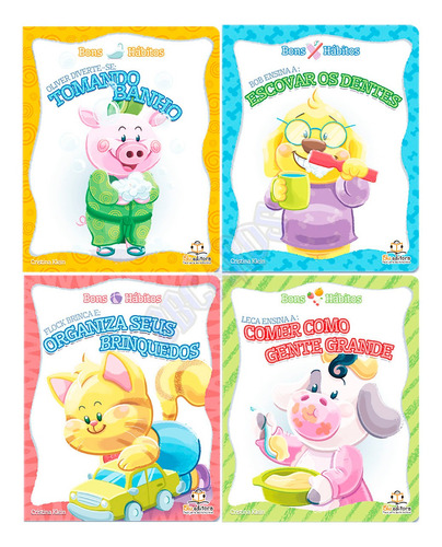Imagem 2 de 9 de Livro Infantil Educativo Cartonado Coleção Bons Hábitos