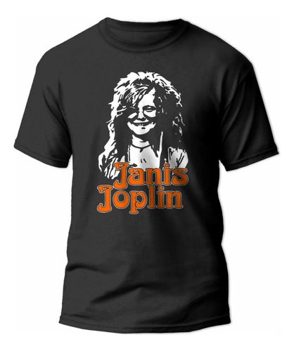Remera Personalizada Camiseta Vinilo Janis Joplin Duplo