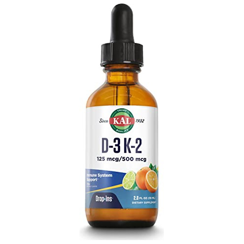 Kal D3 K2 Dropins 125 Mcg / 500 Mcg Líquido Vitamina Ow86n