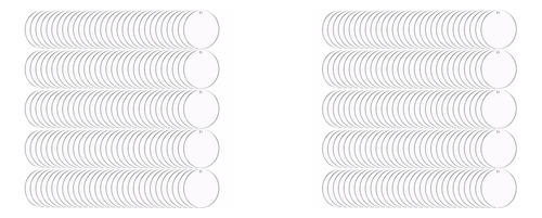 400 Llaveros Acrílicos Redondos En Blanco De 2 Pulgadas, Acr
