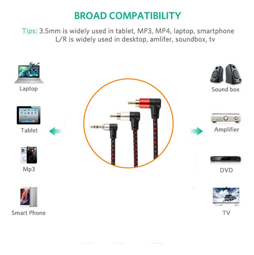 3.5 A Rca Audio For Teleférico Rca En Ángulo 3 Metros