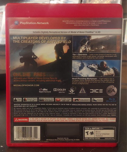 Medal Of Honor Playstation 3 Ps3 (Reacondicionado)