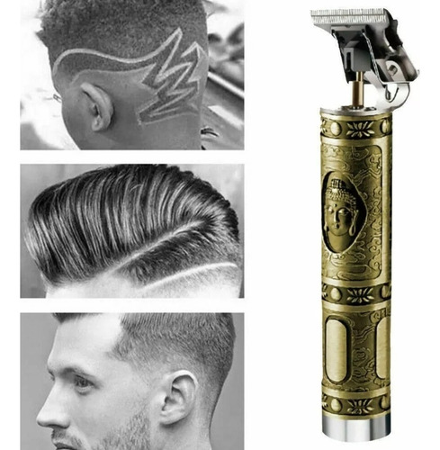 Aparador Máquina De Cortar Cabelo E Barba Buda Ferro Potátil Dourado-escuro (Usado)