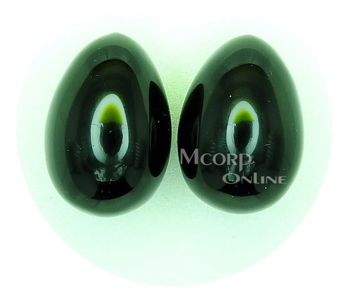 Full Lote De 2 Huevos De Obsidiana Natural 4 Cm Trc23