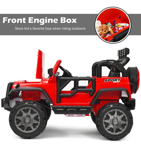 Carrito Electrico Para Niños De 2 Plazas 12v Red Gpl
