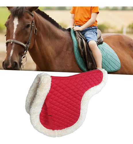 Almohadilla De Sillín Compatible Con Doma De Caballos, Rojo