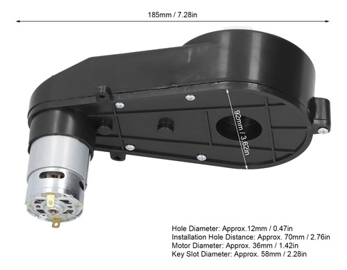 Motor Gearbox 12v 550 Electric Car Gear Replacement Fit For