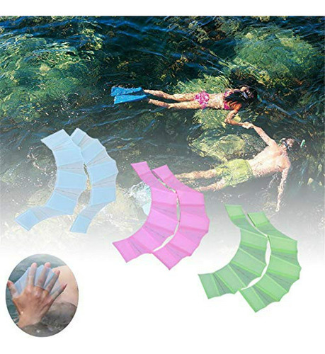 Aletas De Natación Unisex Tipo Rana, 3 Pares, Silicona.