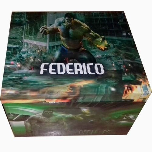 Hulk Cofre De Madera Personalizado. (34x20x20)