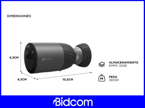 Cámara De Seguridad Ezviz Con Batería Bc1c Bidcom