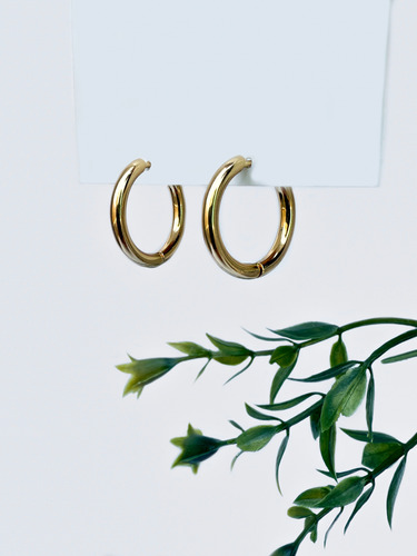Aretes Arracadas Doradas Acero Inoxidable Joyeria Mujer