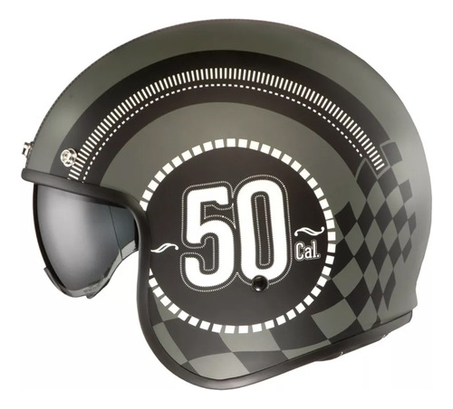 Casco Moto Abierto Punto Extremo X581 Retro Mate Um