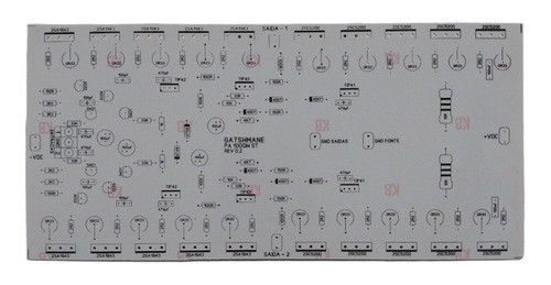 Placa Lisa Para Montar Amplificador Audio 1000w Rms Estéreo 