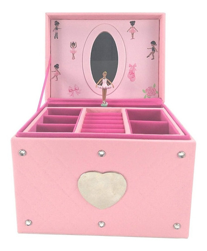 Caja Musical Joyero De Niñas Color Rosa Princesa Bailarina