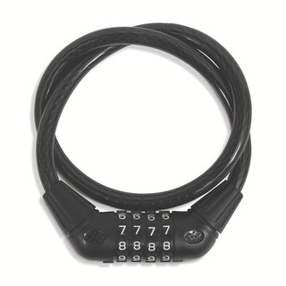 Accesorios castillo cable con candado cerradura de combinación acero 8000 mm negro Lynx 11060 W