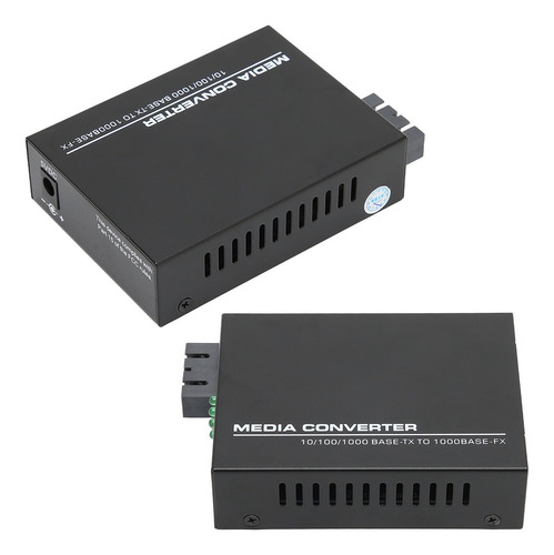 - Convertidor De Medios De Fibra Dual Sc Gigabit Fast