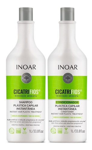 Imagem 2 de 5 de Kit 02 Inoar Cicatrifios Shampoo + Condicionador L