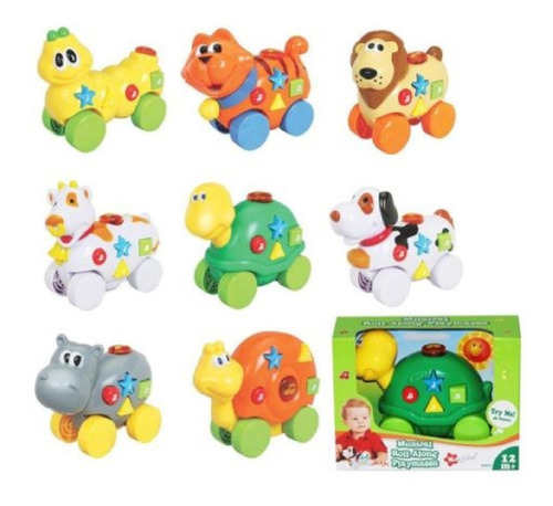 Imagen 3 de 5 de Animales Musicales Arrastre Para Bebe Navystar Playking