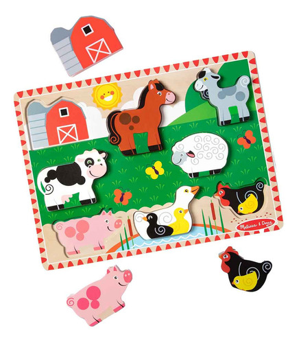 Quebra Cabeça Infantil De Madeira Fazenda - Melissa & Doug