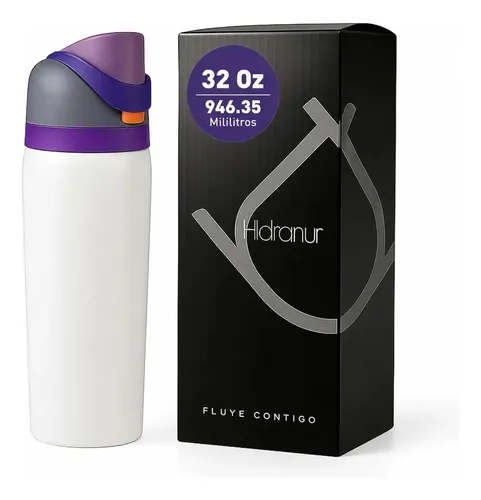 Termo De Agua Hidranurpro 946 Ml Acero Inoxidable Bluelander Color Morado