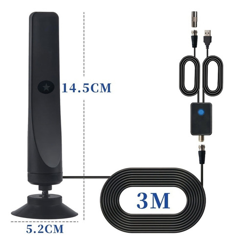 Antena Tv Digital Hd Interior - 360° Multidireccional,tv