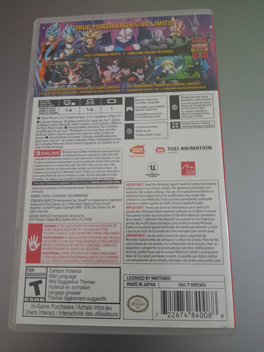 Dragon Ball Fighterz Standard Edition Nintendo Switch Físico (Usado)