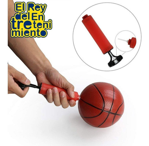 Imagen 6 de 7 de Tablero Aro Basketball + Base + Red+ Pelota +inflador El Rey