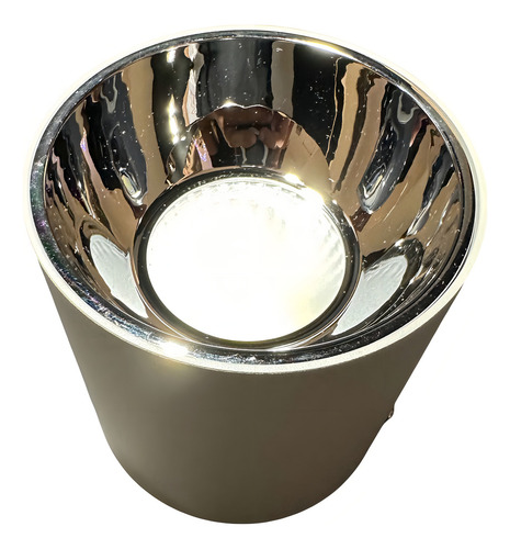 2 Pack Lampara Led Sobreponer 10w Cilindrica Luz Dirigida Color Acabado Blanco, Luz Fria (blanca)