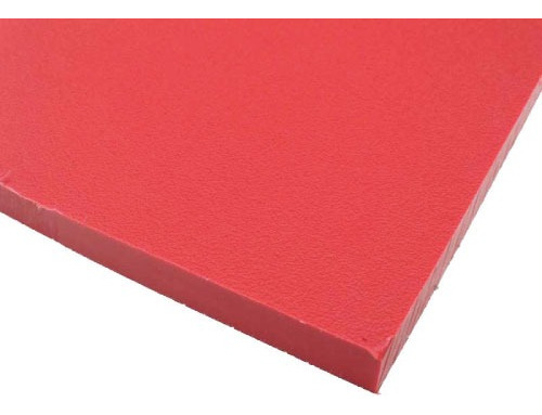 Plancha De Hdpe Color Rojo Con Protección Uv 8mm