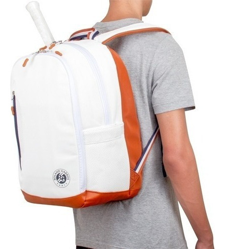 Mochila para raquetas Wilson Roland Garros Tour, color blanco