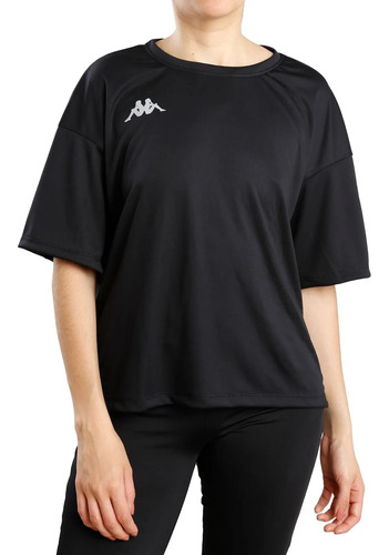 Remera Kappa Dassi Negro Mujer